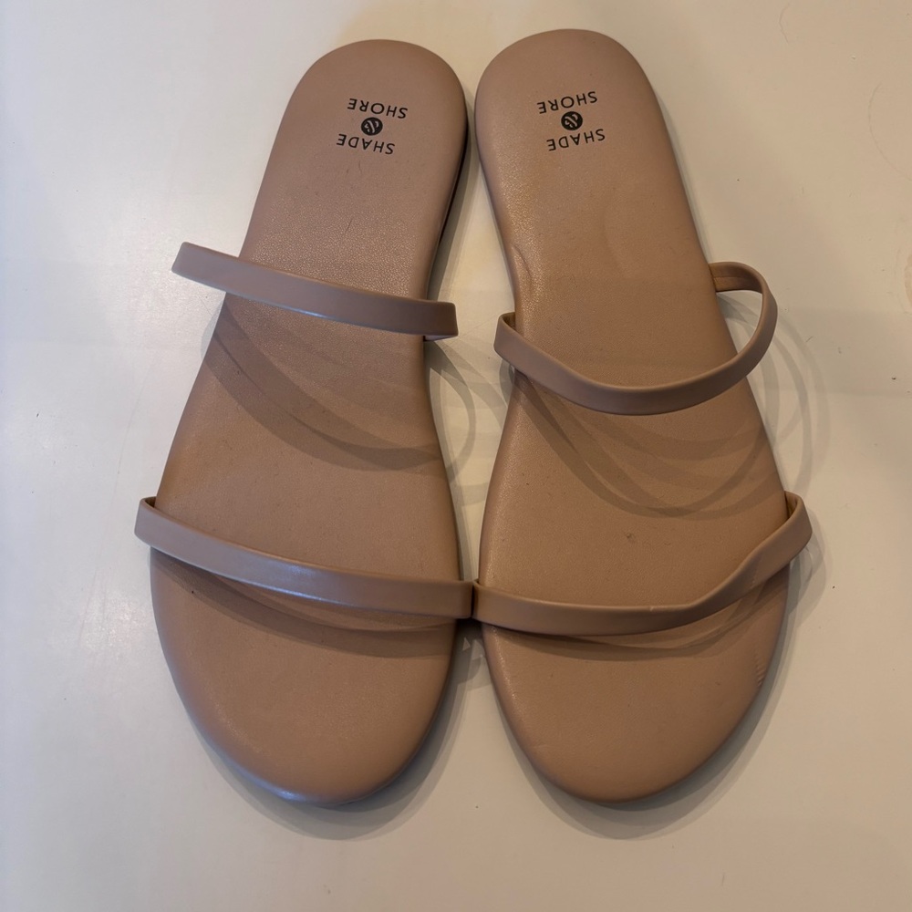 Shade and shore tan sandals never worn new without tags can’t return